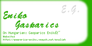 eniko gasparics business card